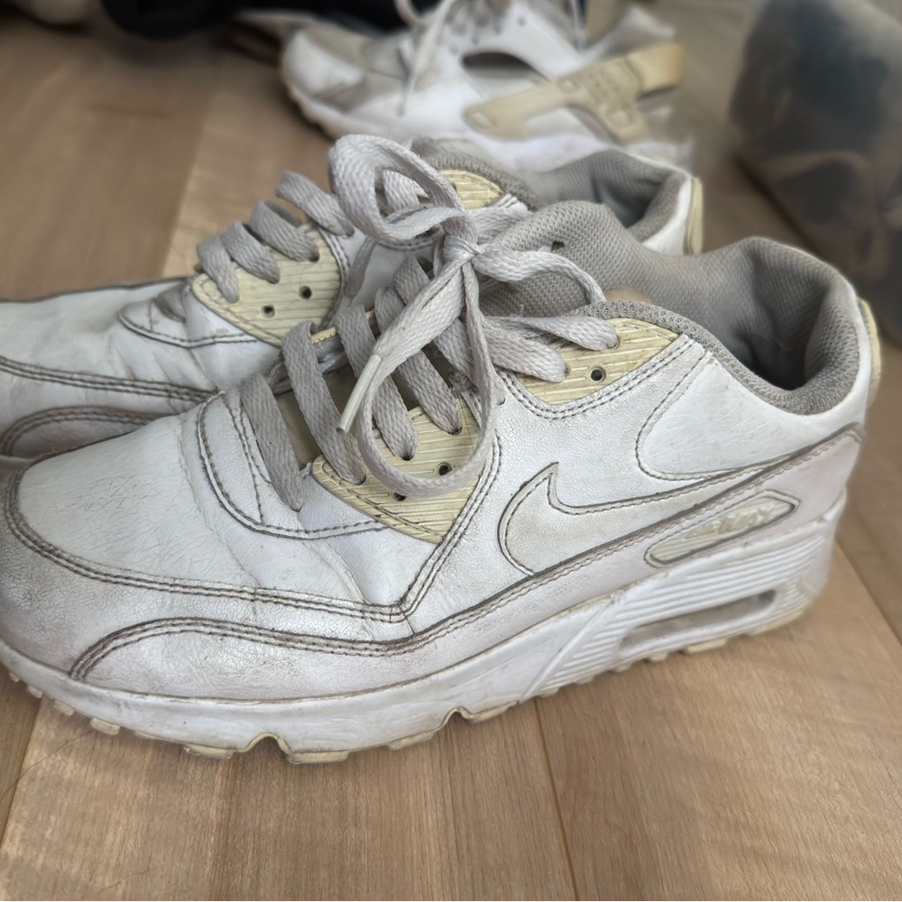 Nike Air Max White and Cream Sneakers